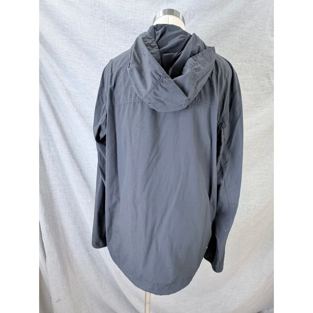 Mountain Hardwear‎ Mens Black Lightweight Full Zip Hooded Windbreaker Jacket L